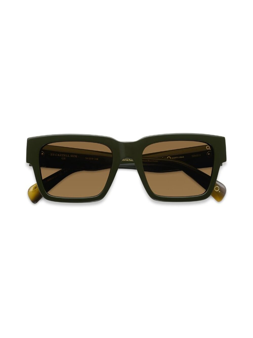 New Etnia Barcelona Unisex Sunglasses Green Acetate Frame ES CASTELL SUN GR 54